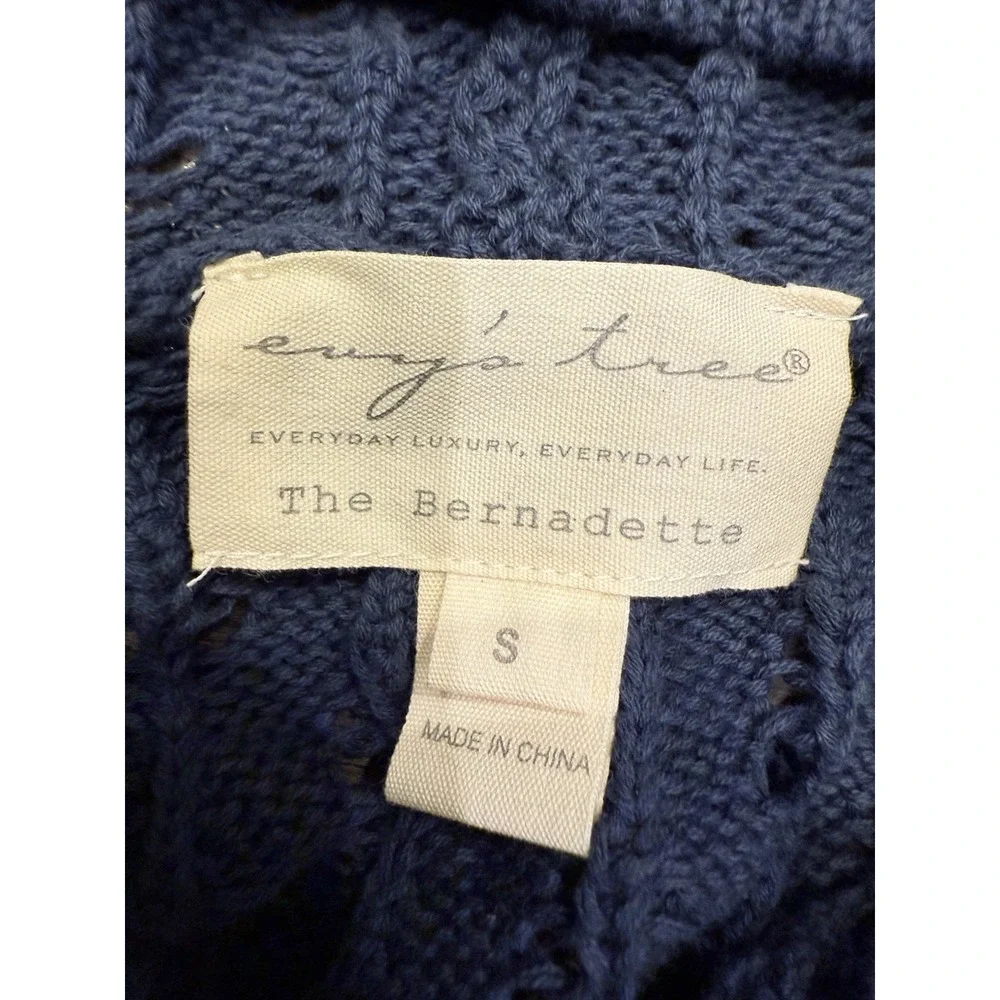The‎ Bernadette By Evy's Tree Cardigan 100% Cotton Open Knit